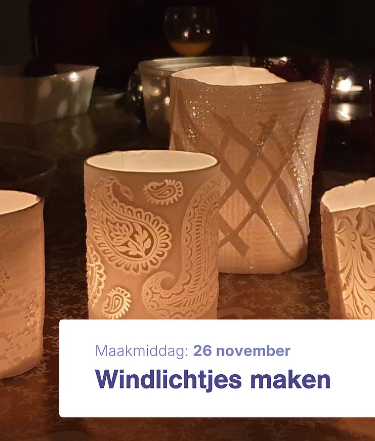 Windlichtjes maken (kerst/winter thema)